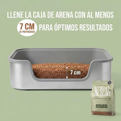 KURO & KAI Arena Natural para Gatos de Hueso de Oliva – Aglomerante, Sin Perfume, Carbón Activo, Poco Polvo, 4,8 kg
